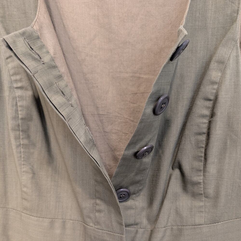J Crew Caroline Green Dress Pleated Pockets Sleeveless Casual Classic - Size 2 - Picture 6 of 7